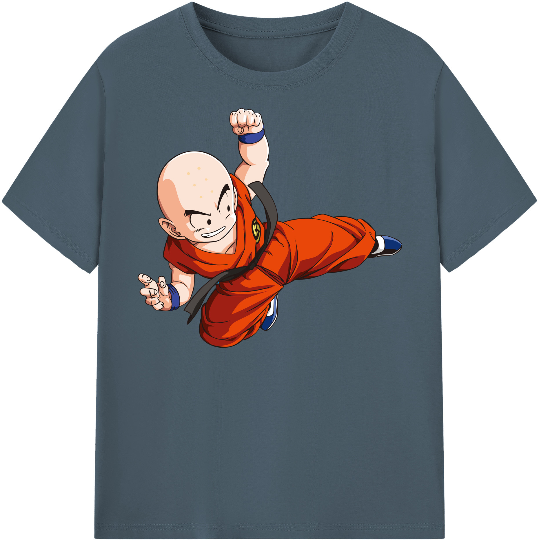 （画像用） ドラゴンボール クリリン DRAGON BALL krillin 綿100％半袖Tシャツ（フロントプリント）